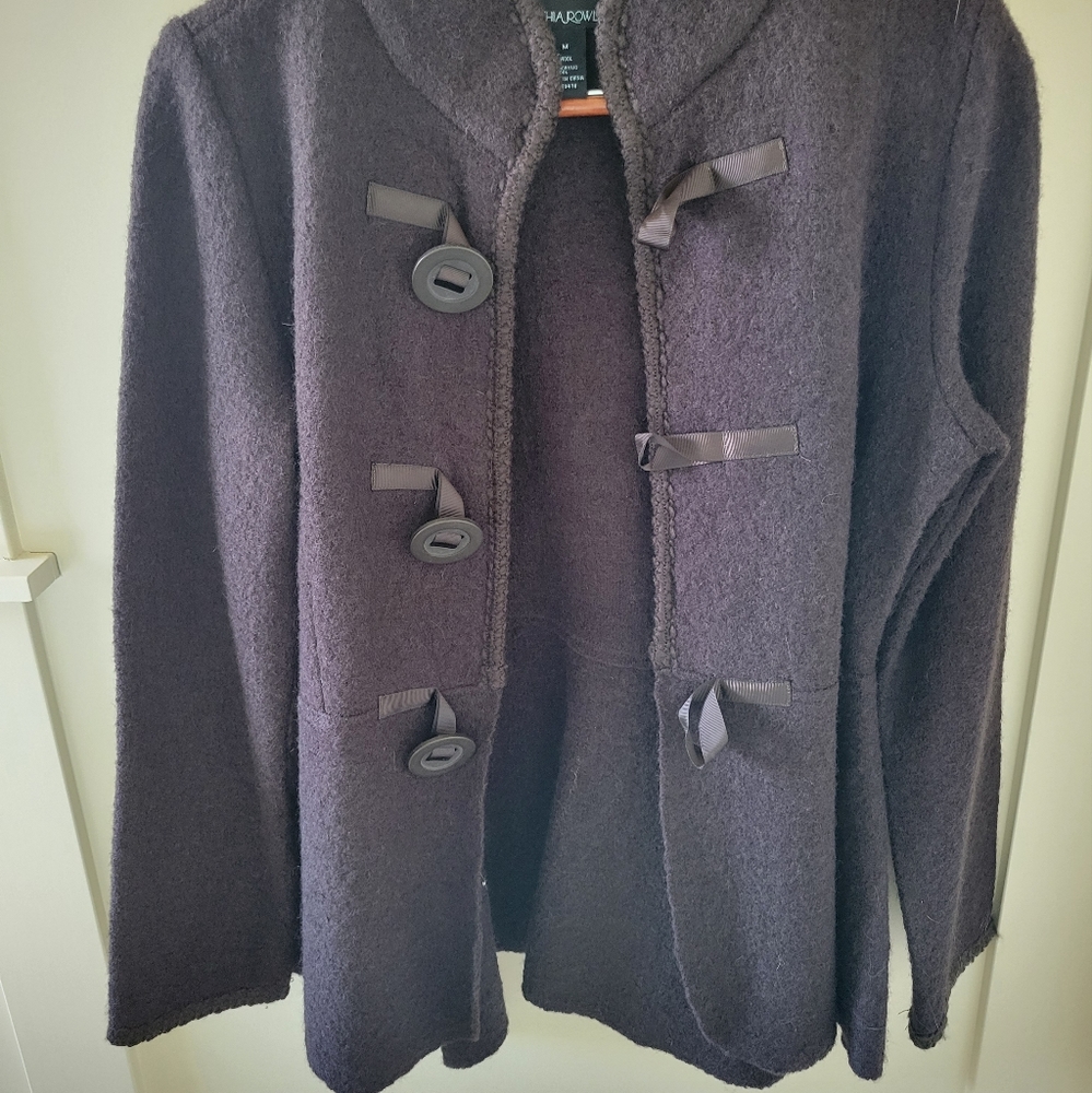 Brown buttoned cardigan